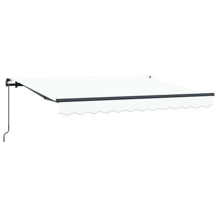 Utfällbar markis Vit 250 x 200 cm tyg