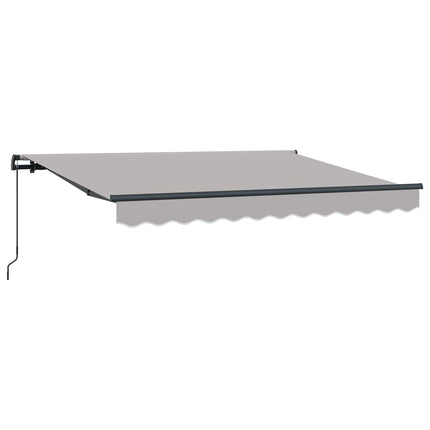 Utfällbar markis Ljusgrå 250 x 200 cm tyg