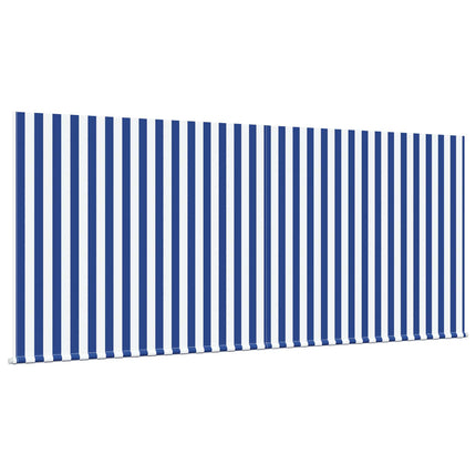 Utfällbar markis Blå och Vit 300 x 200 cm