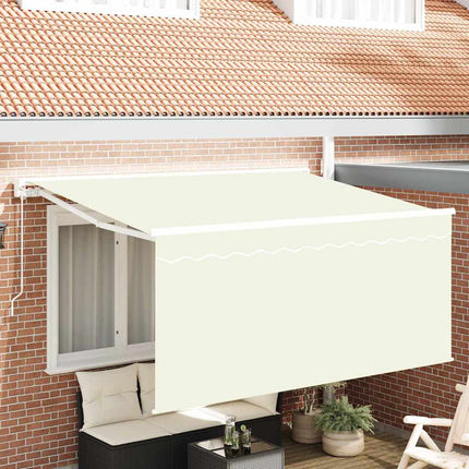 Utfällbar markis Kräm 300 x 200 cm Polyester och aluminium