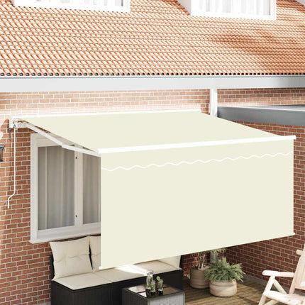 Utfällbar markis Kräm 300 x 200 cm Polyester och aluminium