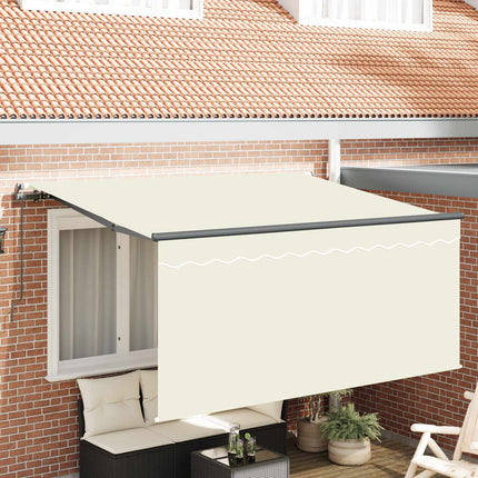 Utfällbar markis Kräm 300 x 200 cm Polyester och aluminium