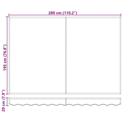Utdragbar markis Gul 300 x 200 cm tyg