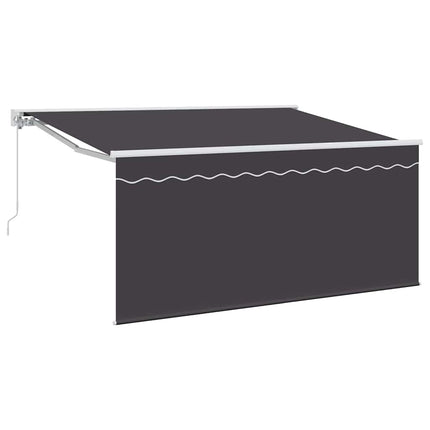 Utfällbar markis Randig Antracit 300 x 200 cm tyg