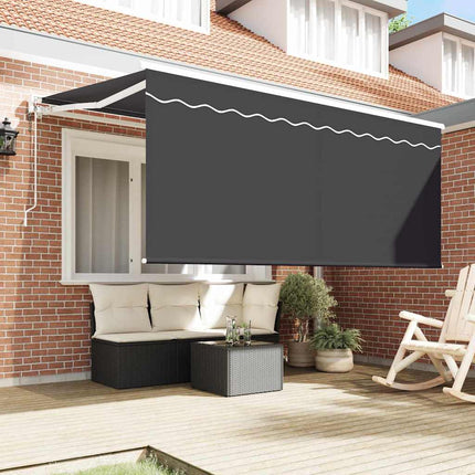 Utfällbar markis Antracit 300 x 200 cm Polyester och aluminium