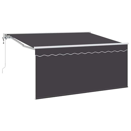Utfällbar markis Antracit 300 x 200 cm Polyester och aluminium