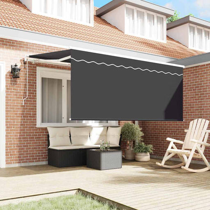 Utfällbar markis Antracit 300 x 200 cm Polyester och aluminium
