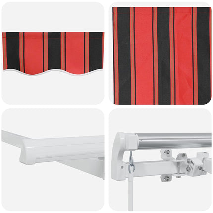 Utfällbar markis Orange 300 x 200 cm tyg
