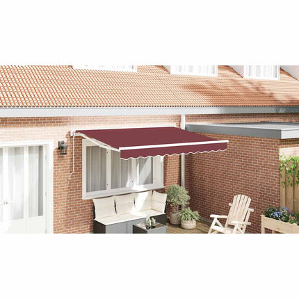 Markisram Vinröd 300 x 200 cm Polyester med PU-beläggning