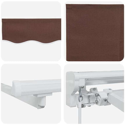 Markisram Brun 300 x 200 cm Polyester med PU-beläggning