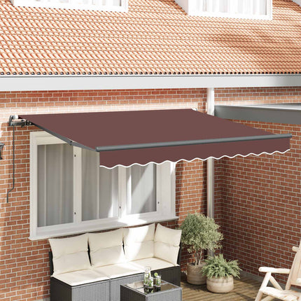 Utfällbar markis Brun 300 x 200 cm tyg