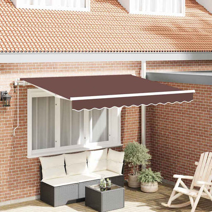 Utfällbar markis Brun 300 x 200 cm tyg