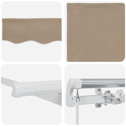 Utfällbar markis Beige 300 x 200 cm tyg
