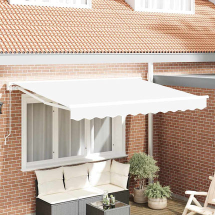 Markisram Vit 300 x 200 cm Polyester med PU-beläggning