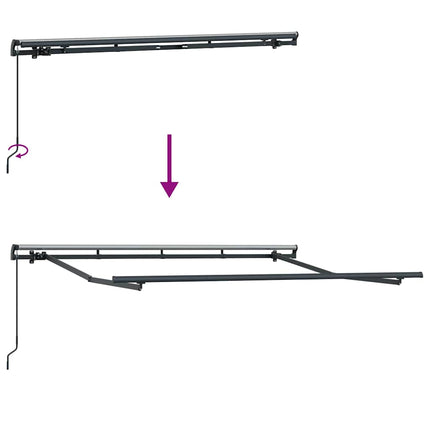 Utfällbar markis Vit 300 x 200 cm tyg