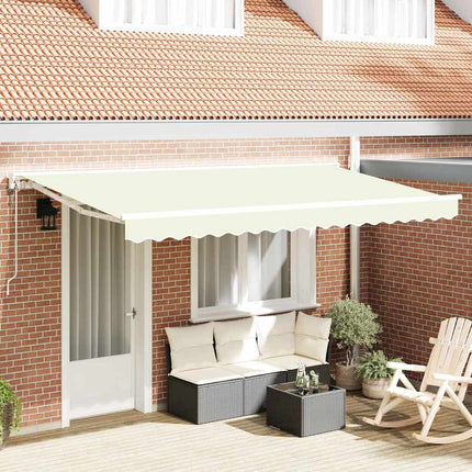 Markisram Kräm 350 x 200 cm Polyester med PU-beläggning