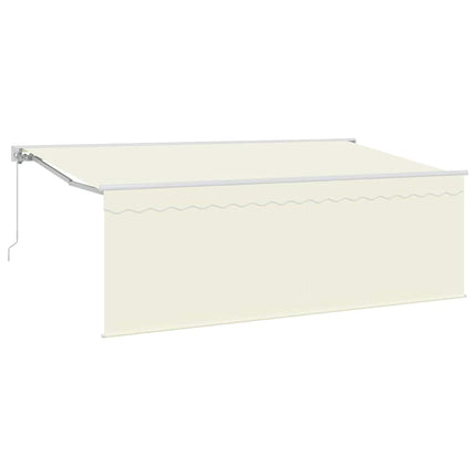 Utfällbar markis Kräm 350 x 200 cm Polyester och aluminium