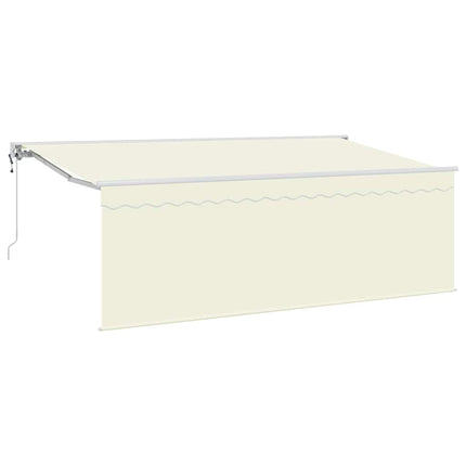 Utfällbar markis Kräm 350 x 200 cm Polyester och aluminium