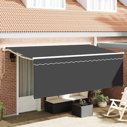 Utfällbar markis Kräm 350 x 200 cm Polyester och aluminium