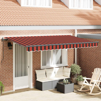 Utfällbar markis Orange 350 x 200 cm tyg