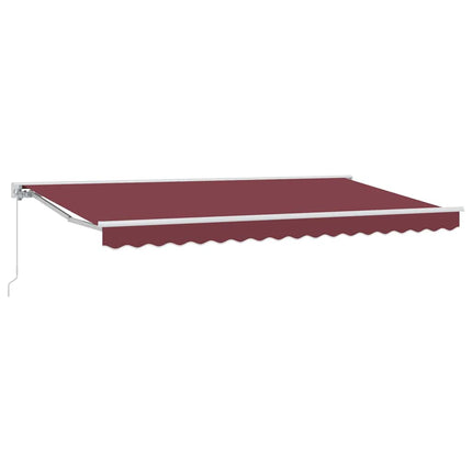 Markisram Vinröd 350 x 200 cm Polyester med PU-beläggning
