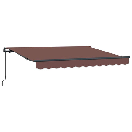 Utfällbar markis Brun 350 x 200 cm tyg
