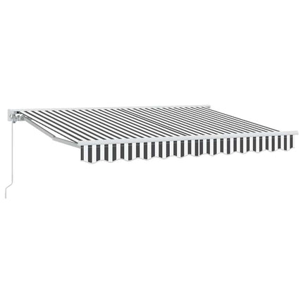 Markisram Antracit och vitt 350 x 200 cm