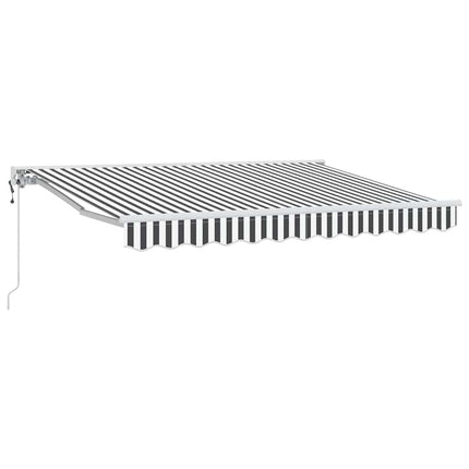 Markisram Antracit och vitt 350 x 200 cm
