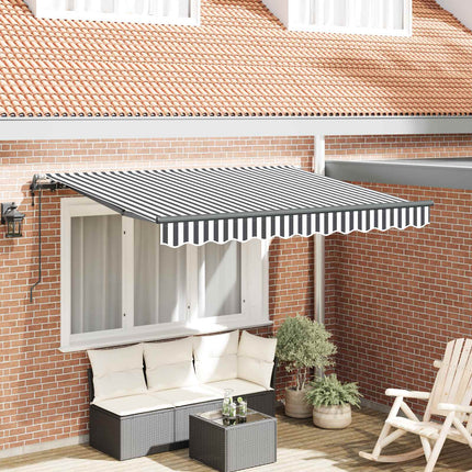 Utfällbar markis Antracit 350 x 200 cm tyg