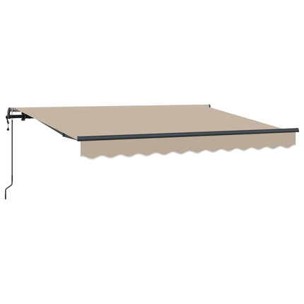 Utfällbar markis Beige 350 x 200 cm tyg