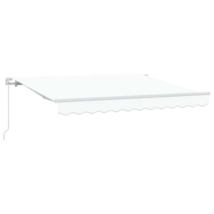 Utfällbar markis Vit 350 x 200 cm tyg