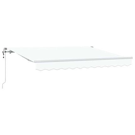 Utfällbar markis Vit 350 x 200 cm tyg
