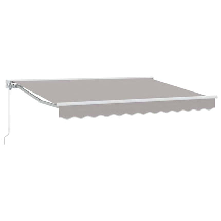 Markisram Ljusgrå 350 x 200 cm Polyester med PU-beläggning