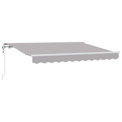 Utfällbar markis Ljusgrå 350 x 200 cm tyg