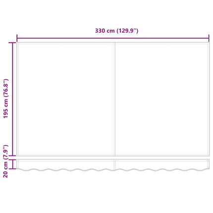 Utfällbar markis Grön 350 x 200 cm tyg