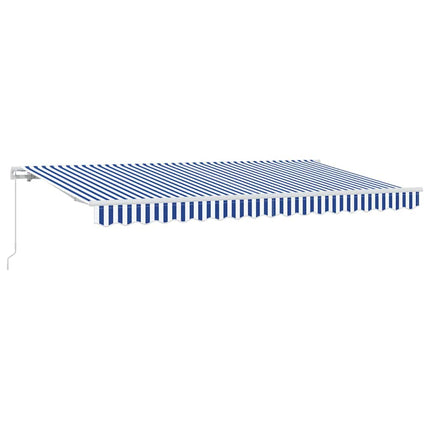 Utfällbar markis Blå 400 x 200 cm tyg