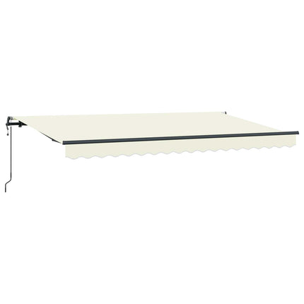 Utfällbar markis Kräm 400 x 200 cm tyg