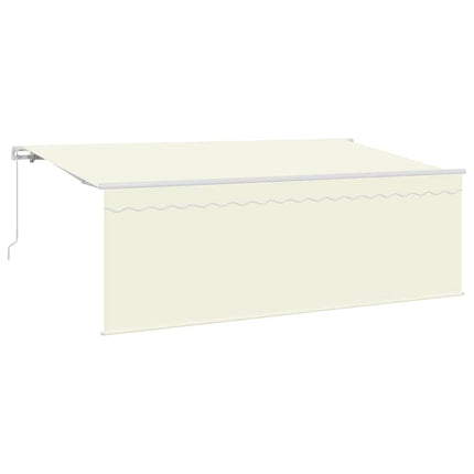 Utfällbar markis Kräm 400 x 200 cm Polyester och aluminium