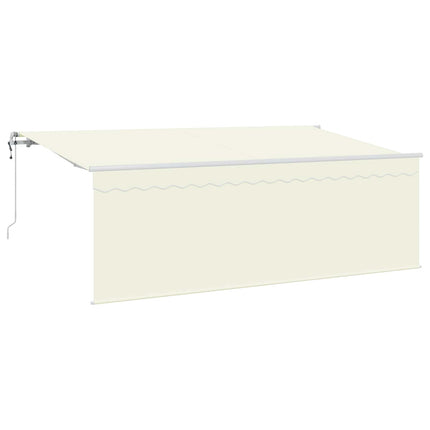 Utdragbar markis Kräm 400 x 200 cm Polyester och aluminium