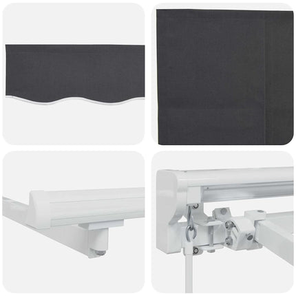 Markisram Antracit 400 x 200 cm Polyester med PU-beläggning
