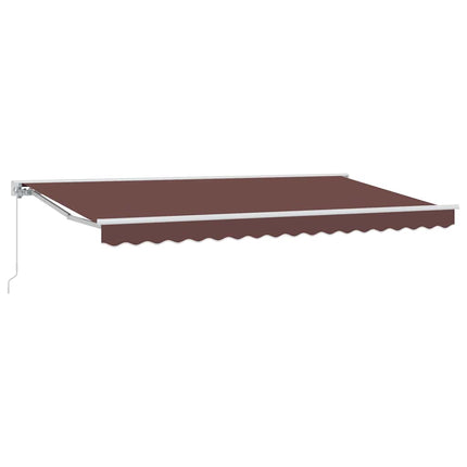 Markisram Brun 400 x 200 cm Polyester med PU-beläggning