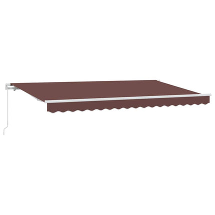 Utfällbar markis Brun 400 x 200 cm tyg