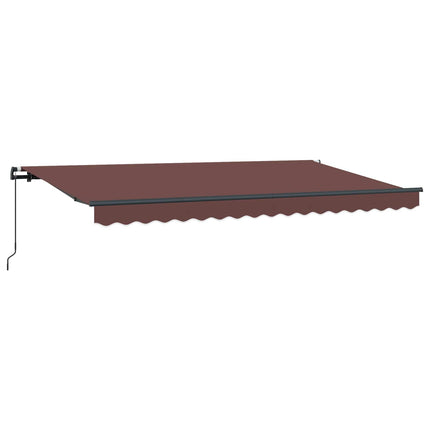 Utfällbar markis Brun 400 x 200 cm tyg