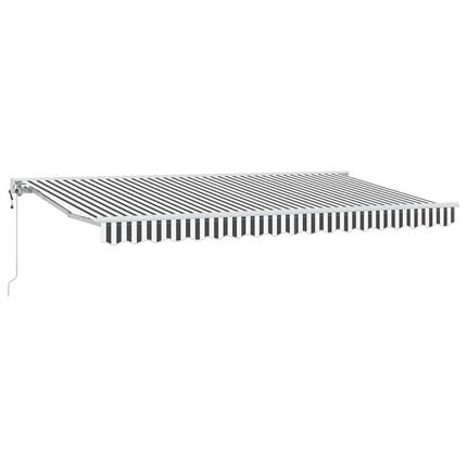 Markisram Antracit och vitt 400 x 200 cm