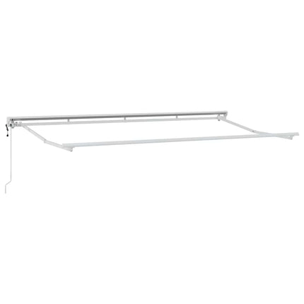Markisram Antracit och vitt 400 x 200 cm
