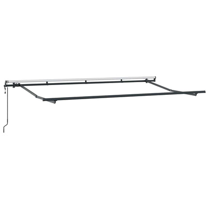 Utfällbar markis Antracit 400 x 200 cm tyg
