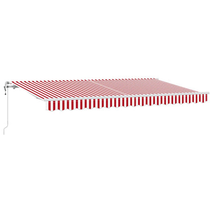Utfällbar markis Röd 400 x 200 cm tyg