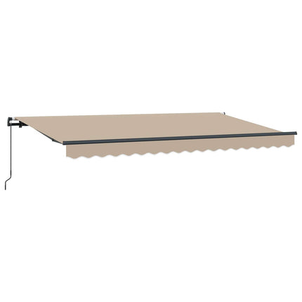 Utfällbar markis Beige 400 x 200 cm tyg