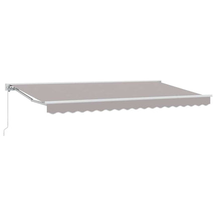 Markisram Ljusgrå 400 x 200 cm Polyester med PU-beläggning
