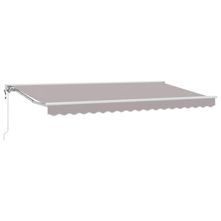 Markisram Ljusgrå 400 x 200 cm Polyester med PU-beläggning
